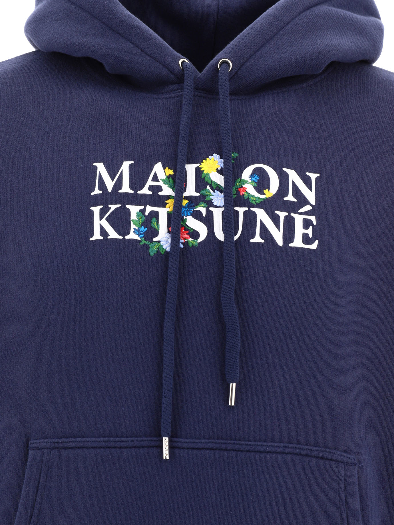 MAISON KITSUNÉ Blue Maison Kitsuné Flowers hoodie